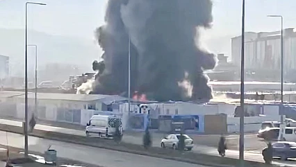 Malatya'da İnşaat Şantiyesinde Yangın Paniği