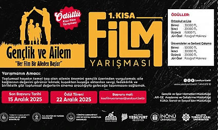1.Kısa Film Festivali'nde Son Başvuru 15 Aralık!
