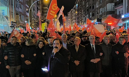 CHP Malatya İl Örgütü'nden Ekrem İmamoğlu'na Destek Yürüyüşü