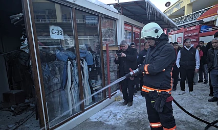 Darende Konteyner Çarşı'da Yangın