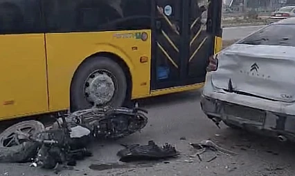 Malatya–Ankara Yolunda Trafik Kazası: Motosiklet Sürücüsü Hastaneye Kaldırıldı