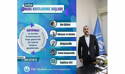 Ülkü Ocakları Malatya İl Başkanlığı'ndan Kurs Kayıtları Başladı