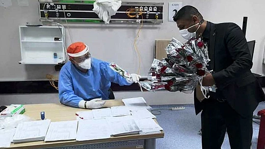 Başkan Alpaslan, Sağlık Çalışanlarımızı Destekliyoruz