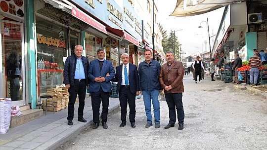 Başkan Güder, Prestij Sokaktaki Çalışmaları İnceledi