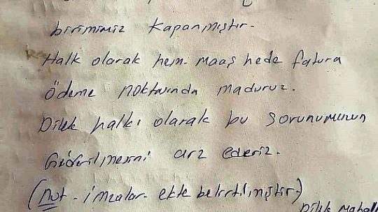 Dilek'liler Mahalleye Acilen PTT Şubesinin Açılmasını İstiyor
