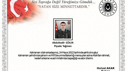 Kuzey Irak'ta 4 Askerimiz Şehit Oldu