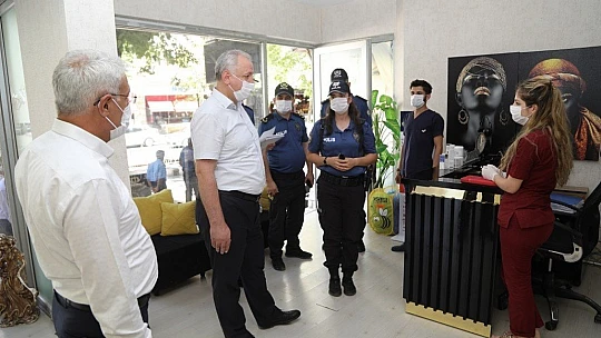 Başkan Güder'den Esnaflara Korona Virüs Denetimi