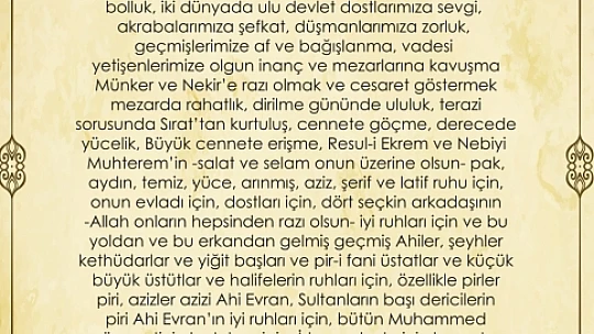 Başkan Işık'tan Ahilik Haftası Mesajı