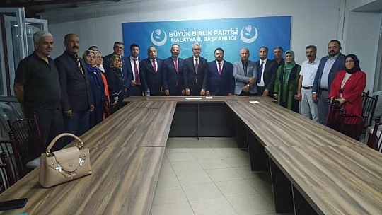 Büyük Birlik Partisi Genel Merkezden Malatya'ya Özel İlgi