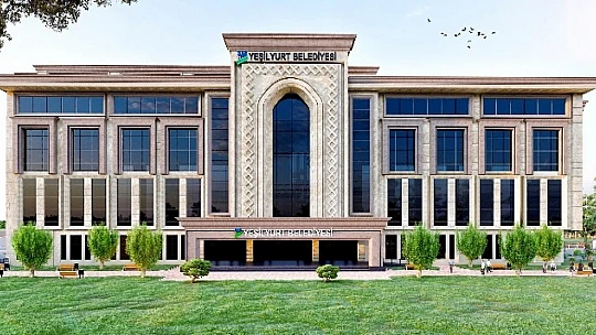 Yeşilyurt Belediyesi Yeni Hizmet Binası İnşaatı Hızla Yükseliyor