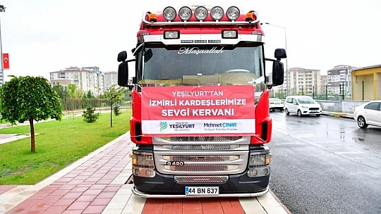 Yeşilyurt Belediyesi, 10 Ton Gıda ve 500 Battaniye'yi İzmir'e Gönderdi
