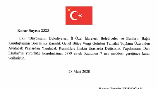 Belediyelere 3 Milyar Liralık Koronavirüs Kaynağı