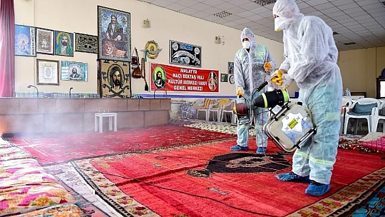 İbadethanelerde İlaçlama Çalışmaları Devam Ediyor