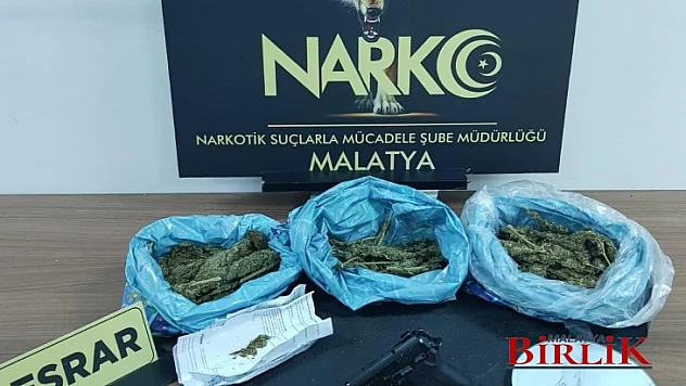 1 Kilo 658 gr Esrar Yakalandı