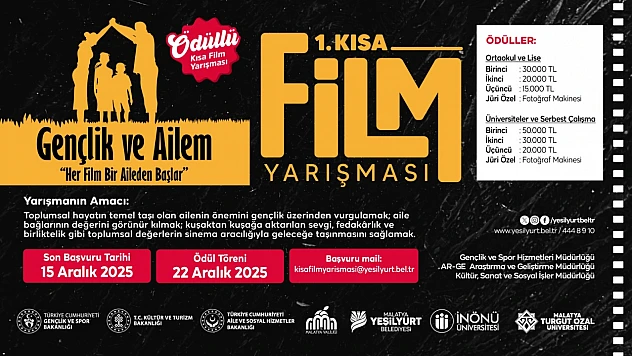 1.Kısa Film Festivali'nde Son Başvuru 15 Aralık!