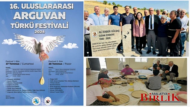 16. Uluslararası Arguvan Türkü Festivali Start Aldı