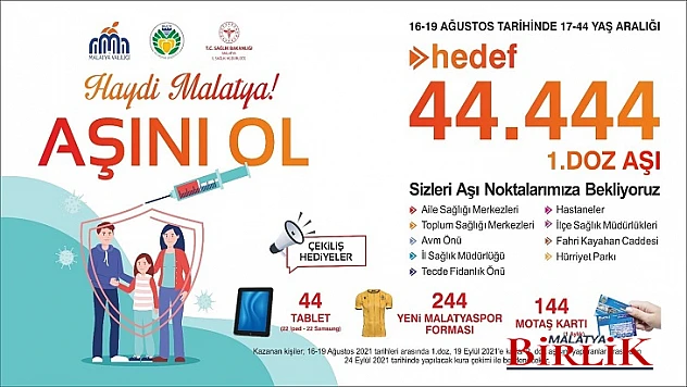 4 Günde 44.444 Birinci Doz Aşı Kampanyası Düzenlendi