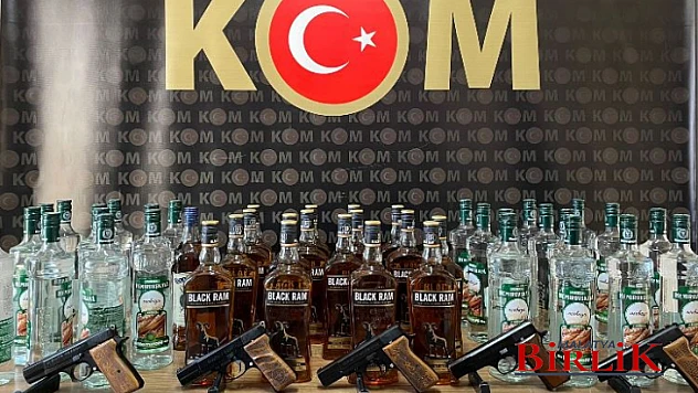 5 Adet Tabanca, 16 Adet Viski ve 26 Adet Votka Ele Geçirildi