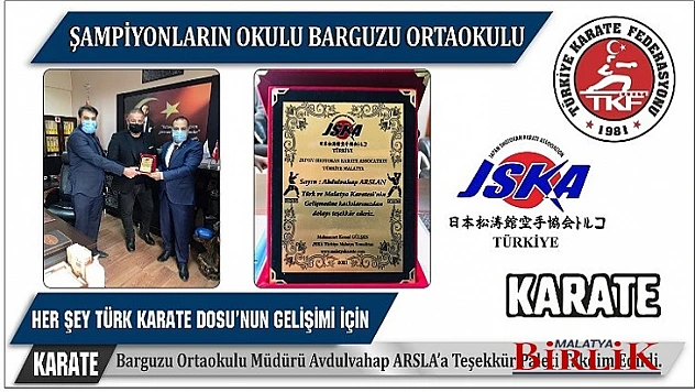 Barguzu Orta Okuluna Başarı Plaket