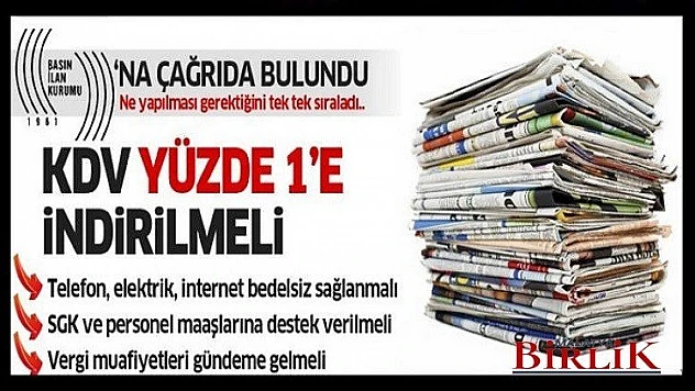 Basın İlan Kurumu'na Çağrı!