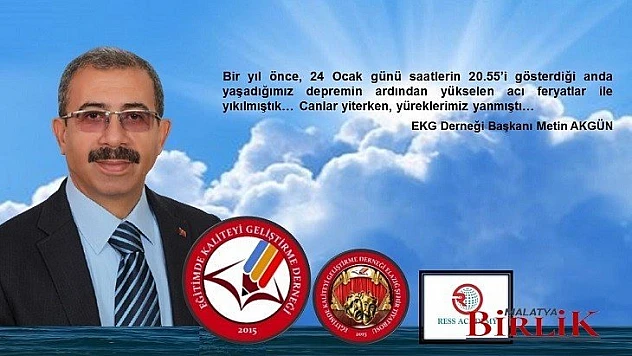 Başkan AKGÜN'den '24 Ocak Elazığ Depremi' Basın Açıklaması