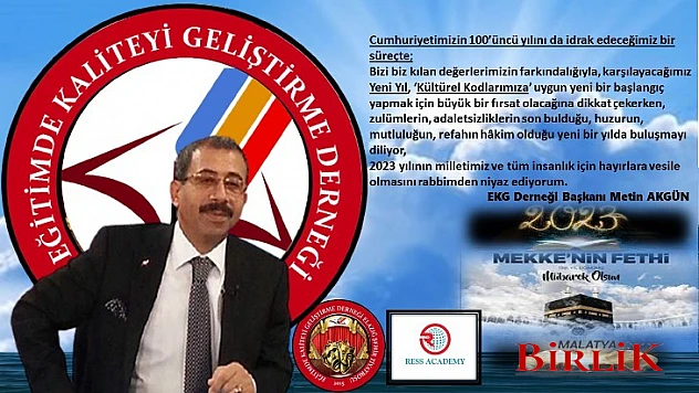 Başkan Akgün'den  Mekke'nin Fethi ve Yeni Yıl Mesajı