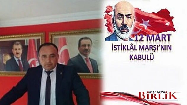 Başkan Altunkaya, İstiklal Marşın 99 Yılı Dönümü Mesajı