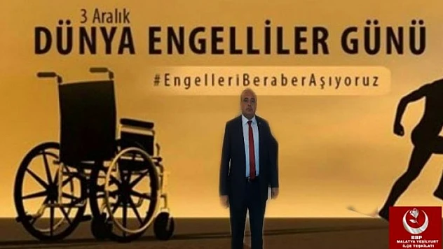 Başkan Altunkaya'dan 3 Aralık Dünya Engeliler Günü Mesajı