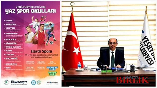 Başkan Geçit, Gençlerimizi Yaz Spor Okullarımıza Bekliyoruz