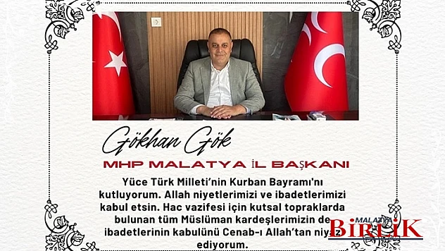 Başkan Gök'ten Kurban Bayramı Mesajı
