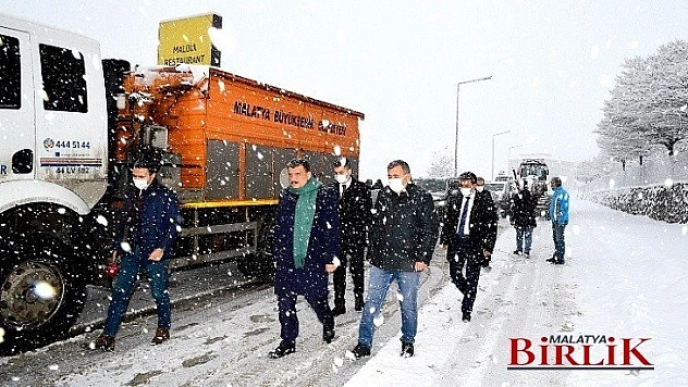 Başkan Gürkan Kar Çalışmalarını Yerinde İnceledi