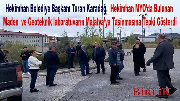Başkan Karadağ, Hekimhan'dan Bir Çivi Bile Götüremezsiniz