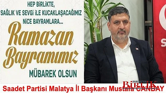 Başkan Mustafa Canbay, Bayramınız Mübarek Olsun