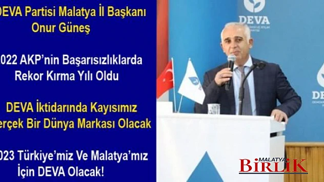 Başkan Onur Güneş Malatya İçin 2022 Yılını Değerlendirdi