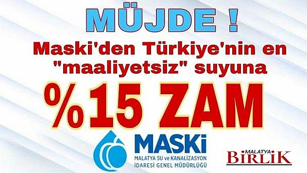 Başkan Yıldırım Suya Yapılan Zam'a Tepki Gösterdi