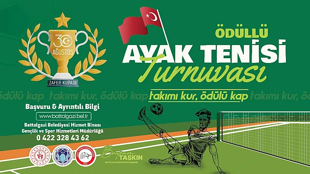 Battalgazi Belediyesi'nden 30 Ağustos Zafer Bayramına Özel Ayak Tenisi Turnuvası