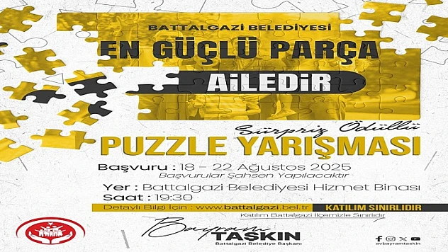 Battalgazi Belediyesi'nden Aile Bağını Güçlendirecek Puzzle Yarışması
