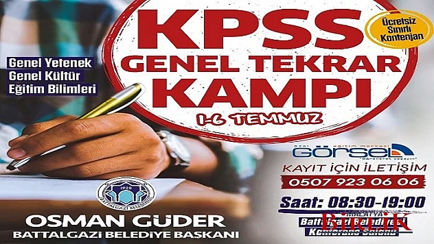 Battalgazi Belediyesi'nden Memur Adaylarına Eğitim Desteği