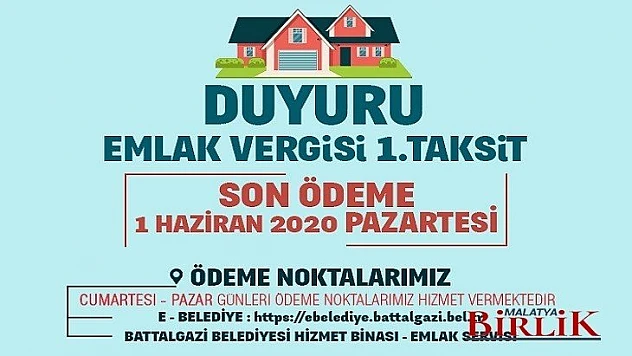Battalgazi Belediyesi'nde Vezneler Hafta Sonu Açık