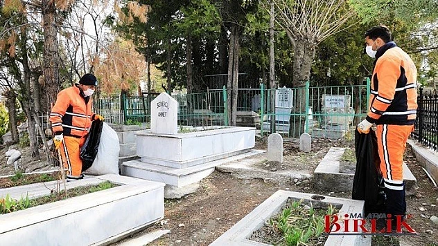 Battalgazi'deki Mezarlıkların Bakımı Başladı