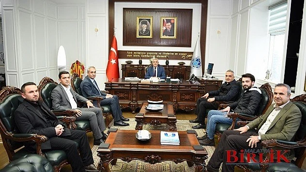 Bekir Develi Konferans Öncesi Başkan Güder'i Ziyaret Etti