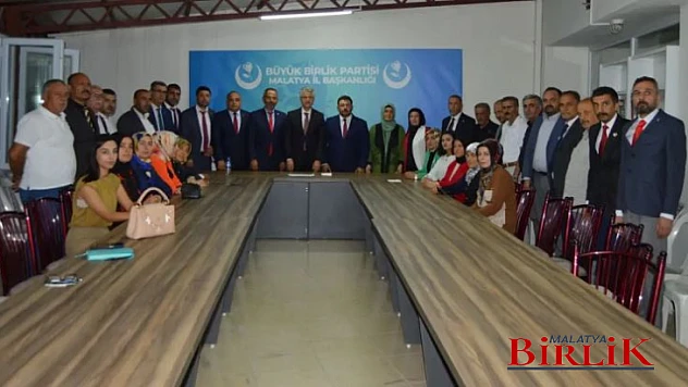 Büyük Birlik Partisi Genel Merkezden Malatya'ya Özel İlgi