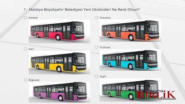 Büyükşehir Belediyesi Yeni Alınacak Otobüslerin Rengini