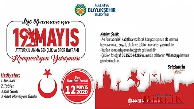 Büyükşehirden 19 Mayıs İçin Kompozisyon Yarışması