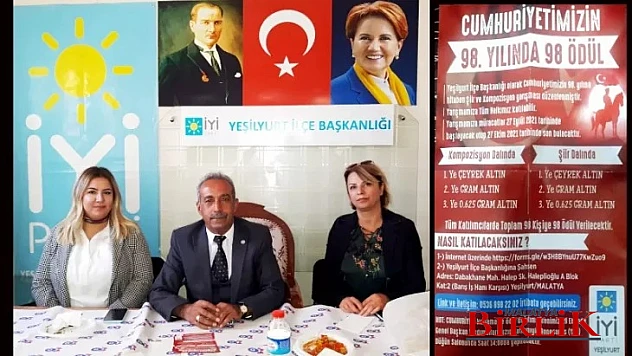 Cumhuriyetin 98. Yılında İyi Parti Yeşilyurt İlçe Teşkilatından Etkinlik