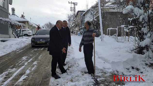 Doğanşehir'de Kar Kendini Gösterdi