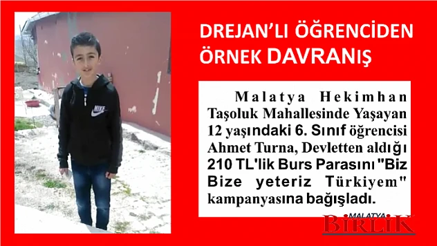 Drejan'lı Öğrenciden Türkiye'yi Duygulandıran Davranış