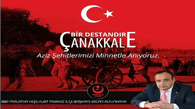 Altunkaya, 'Aziz Şehitlerimizi Minnetle Anıyoruz' 