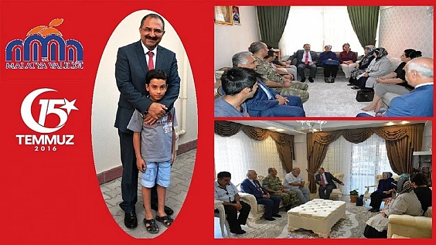 Vali Kaban'dan 15 Temmuz Demokrasi Şehitlerinin Ailelerine Ziyaret