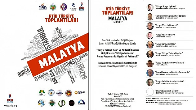 Rus Türk İş Birliği Toplantılarına Malatya'dan Devam Ediyor